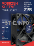 Вентилятор VD8025H sleeve (скольжение) 24V - st-e.info - Старый Оскол